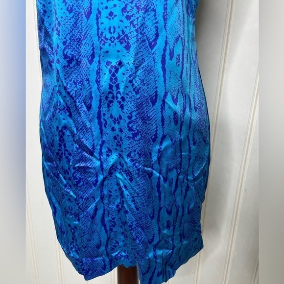 French Connection Silk Snake Print Halter Dress 436 - Picture 4 of 10